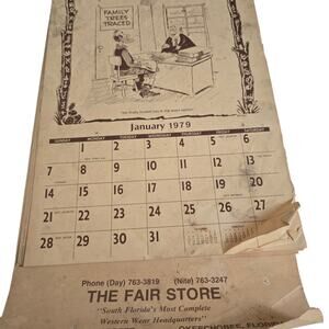 Vintage 1979 Cowboy Open Range Rodeo Western Collectible Memorabilia Calendar